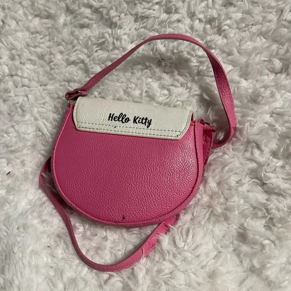 Hello Kitty Sanrio cute kitty face white , pink and black girls bag.